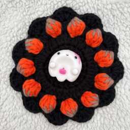 Cute Ghost Polymer Clay Worry Stones - Halloween Themed Kawaii Anxiety Buddy Handmade Emotional Support Pocket Hug Stone - thumbnail 3