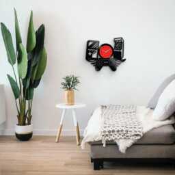 Gamer Vinyl Record Wall Clock, Video Gaming Gifts, Game Room Decor For Boys, Nursery Art, Man Cave Gift Husband - thumbnail 3
