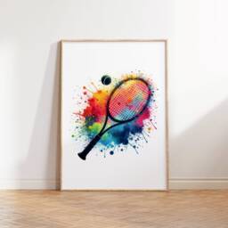 Tennis Wall Art Print - Set Of 3 Posters - Player Prints Poster Kids Room Artwork Gift Boys - thumbnail 3