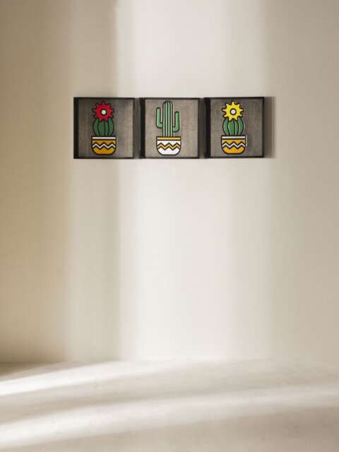 Painting Wood Wall Art, Vertical Decor, Hanging, Housewarming Gift, Set Of 3 - image 1