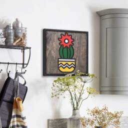 Painting Wood Wall Art, Vertical Decor, Hanging, Housewarming Gift, Set Of 3 - thumbnail 2