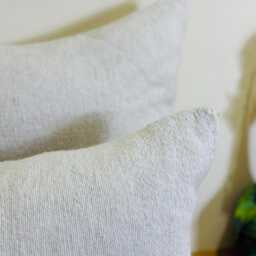 Cream Modern Cotton Cushion Plain Blanket Moroccan Pillow Cover - thumbnail 3