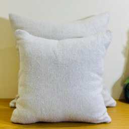 Cream Modern Cotton Cushion Plain Blanket Moroccan Pillow Cover - thumbnail 2