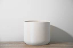 "Minimalist Planter With Drainage & Saucer in White, Unique & Modern 3D-Printed Plant Pot, Sizes 4"" 5"" 6"" 7"" 8" - thumbnail 1