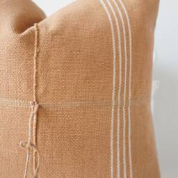 Brown Tribal Hemp Hand Woven Natural Dye Color Hmong Lumbar Pillow Cover - thumbnail 2