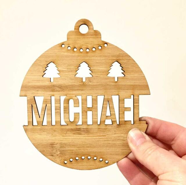 Christmas Decoration - Personalised Custom Bauble Laser Cut - Dec1608 Gift Present - image 1