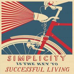 Simplicity Is The Key To Successful Living Bike Bicycle -Cushion Cover Case Or Stuffed With Insert - thumbnail 2