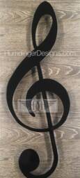 Metal Music Note Wall Art - Treble Clef Eighth Set - thumbnail 1