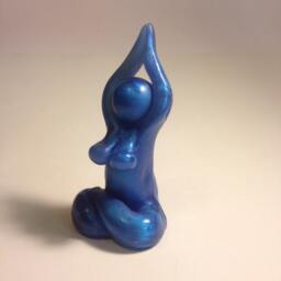 Serenity Meditation Yoga Goddess Sculpture - Figurine, Red Tent, Priestess, Inner Wisdom, Centering, Peace, Self-Sovereignty - thumbnail 2