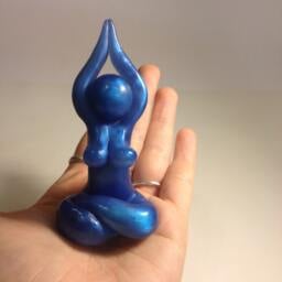 Serenity Meditation Yoga Goddess Sculpture - Figurine, Red Tent, Priestess, Inner Wisdom, Centering, Peace, Self-Sovereignty - thumbnail 4