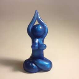 Serenity Meditation Yoga Goddess Sculpture - Figurine, Red Tent, Priestess, Inner Wisdom, Centering, Peace, Self-Sovereignty - thumbnail 1