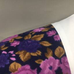 Floral Silk Ikat Pillow Cover, Handwoven Accent Cushion - 12x20 - thumbnail 3