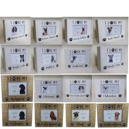 Dog Photo Frame I Love My Or Puppy 20 Assorted Breeds Available 6x4 - thumbnail 2