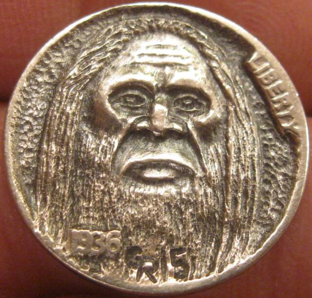 Deep Carved Hobo Nickel, Sasquatch