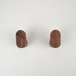 Walnut Wall Hook, Entrance Mount Nail, Oak Decorative Coat Simple Hat Modern Home Decoration Gift, 4Pcs, 8Pcs - thumbnail 2