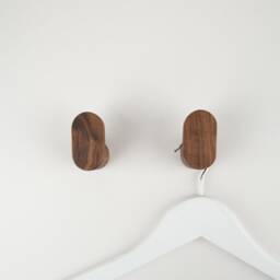 Walnut Wall Hook, Entrance Mount Nail, Oak Decorative Coat Simple Hat Modern Home Decoration Gift, 4Pcs, 8Pcs - thumbnail 3