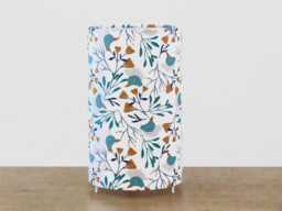 Flower & Bird Patterned Tube Lamp, Bedside Accent Exotic Tropical Decoration, Christmas Or Birthday Gift Idea
