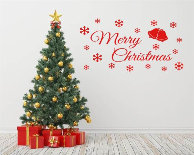 Merry Christmas, Wall Art Sticker, Vinyl Decal, Modern Transfer - image 1