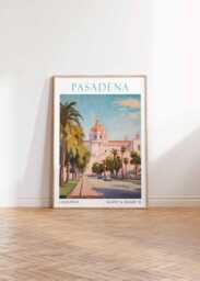 Pasadena California Wall Art, Poster Print, Home Decor, Travel, Travel Gift - thumbnail 1
