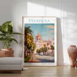 Pasadena California Wall Art, Poster Print, Home Decor, Travel, Travel Gift - thumbnail 2