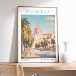 Pasadena California Wall Art, Poster Print, Home Decor, Travel, Travel Gift - thumbnail 3