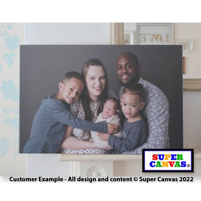 Your Photo On Canvas Custom Image Family Picture Portrait Wall Art Hanging Framed Print Wedding Christmas Birthday Gift - image 1
