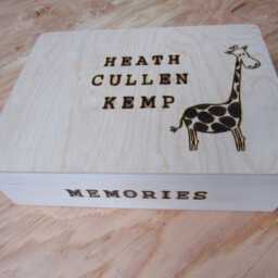 Full Name Memory Box With Elegant Heart Shape Design Name Within. Large Keepsake Box - thumbnail 4