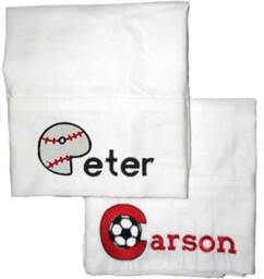 Sports Pillowcase Custom Embroidered & Personalized