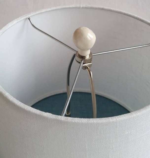 Finial For Table Lamp. Lampshade Hardware. Handmade Organic Shape - image 1