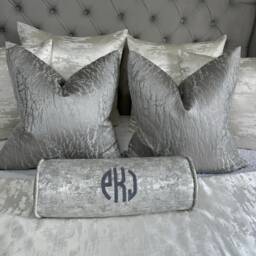 Personalized Cushion, Pillow With Embroidered Initial, Luxury Handmade Pillow, Cushion Monogrammed Design, Family Gift