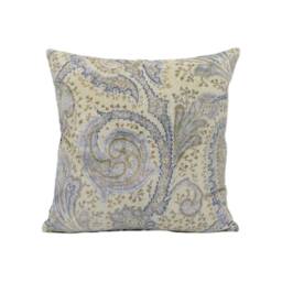 Colefax & Fowler - Cornelius Old Blue Evocative Paisley Velvet Designer Cushion Cover Handmade Throw Pillow Luxury Home Decor - thumbnail 2