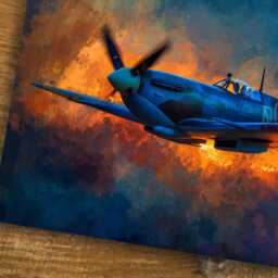 Spitfire Metal Wall Art, Shed, Garage World War 2 Raf Retro Plaque, High Gloss Finish Waterproof Aluminium, Sizes Available - thumbnail 3