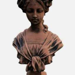 French Bust Terracotta Stoneware Female Classic Lady Garden Statue Figure Girl - thumbnail 4
