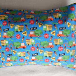 Construction Vehicles Pillowcase/ Newborn Toddler Children Kids Pillowcase/Boy's Pillowcase - thumbnail 2