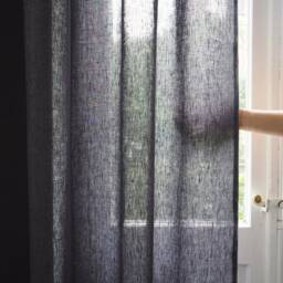 Linen Ruffled Curtain Panel Made Of Medium Linen - 160 G/M2. Can Also Be Used As A Shower Curtain - thumbnail 3