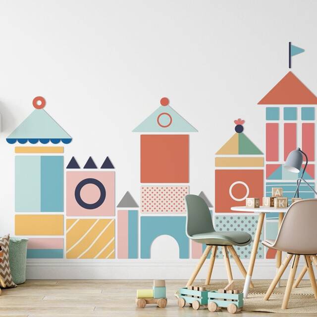 Big City Houses, Large Buildings, Nursery Interior Decor, Kids Puzzle, Gift For Kids, 3D Wall Art, Playroom - Skuctpc - image 1