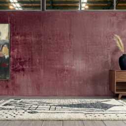 Adorable White & Black Modern Moroccan Rug From Azilal Rug - thumbnail 2