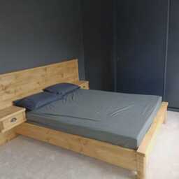 Bodmin Cabin Bed Frame Rustic Pine Solid Wood With Headboard & Bedside Cabinets Drawers Free UK Delivery - thumbnail 4