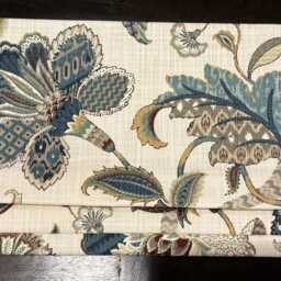 Faux Roman Shade Valance in French Blue Floral Print, 100% Cotton, Fully Lined, Custom Made Curtains, Finder's Keepers - thumbnail 3