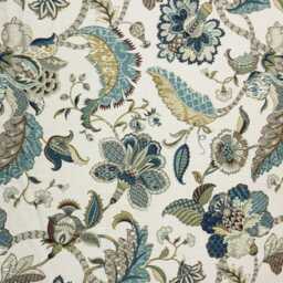 Faux Roman Shade Valance in French Blue Floral Print, 100% Cotton, Fully Lined, Custom Made Curtains, Finder's Keepers - thumbnail 2