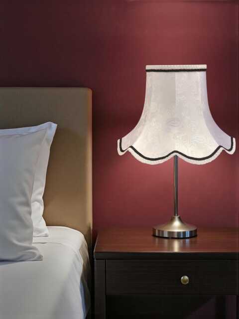 Traditional White Paisley Fabric Lampshade Handmade in The UK For Table & Floor Standard Lamp Shades, Ceiling Pendant Lights, Wall Lights - image 1