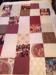 Christmas Gift, Custom Quilt Pattern Blanket. Photo Memory Quilt. Retirement Gift. Personalized - thumbnail 2