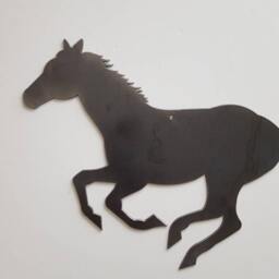 Horse Metal Decor. Silhouette. Western Wall Art. Ranch Cowboy Cabin Birthday/Christmas Gift - thumbnail 2