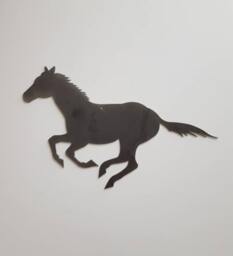 Horse Metal Decor. Silhouette. Western Wall Art. Ranch Cowboy Cabin Birthday/Christmas Gift - thumbnail 1
