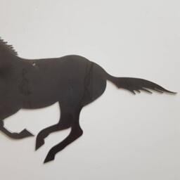 Horse Metal Decor. Silhouette. Western Wall Art. Ranch Cowboy Cabin Birthday/Christmas Gift - thumbnail 3