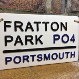 Portsmouth-Fratton Park-Football Club-Football Sign-Pompey Gift-Christmas Gift -Man Cave-London Street Sign-Stocking Filler-Football Gifts - thumbnail 2
