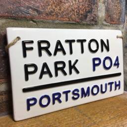 Portsmouth-Fratton Park-Football Club-Football Sign-Pompey Gift-Christmas Gift -Man Cave-London Street Sign-Stocking Filler-Football Gifts - thumbnail 3