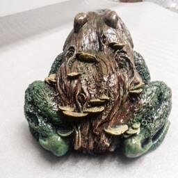 statue Brown Toad Garden Frog Large Feng Shui Keepsake Figure Wild Animal Outdoor Yard Decoration Exterior Sculpture Lawn Flowerbed Gift - thumbnail 2