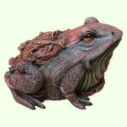 statue Brown Toad Garden Frog Large Feng Shui Keepsake Figure Wild Animal Outdoor Yard Decoration Exterior Sculpture Lawn Flowerbed Gift - thumbnail 1