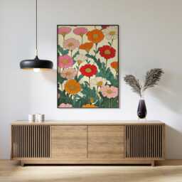 Daisy Flower Poster, Floral Pattern Print, Botanical Wall Art - thumbnail 2